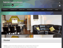 Tablet Screenshot of antrimcoastcottages.com
